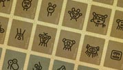 très belle création typographique de Manuel Olmo-Rodriguez, réinterprétant les pétroglyphes des Tainos, un peuple indigène des caraïbes.