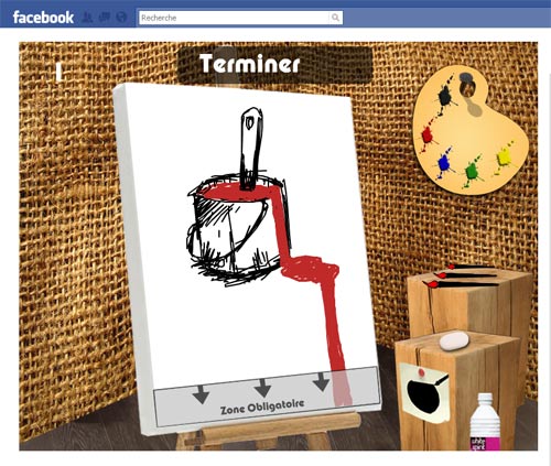 tendances graphiques sur le web avec une application facebook de dessin de cadavres exquis, permettant aux artistes, graphistes ou illustrateurs de collaborer par le fruit du hasard.