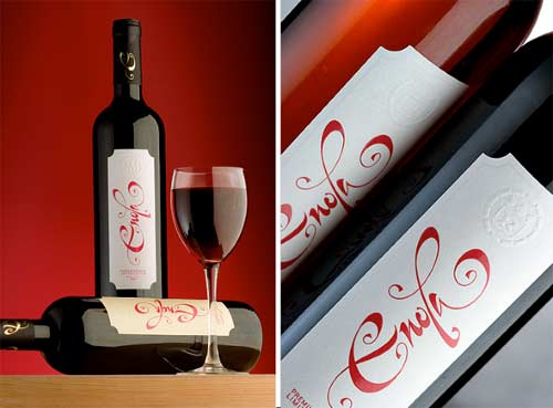 typographie etiquette packaging vin