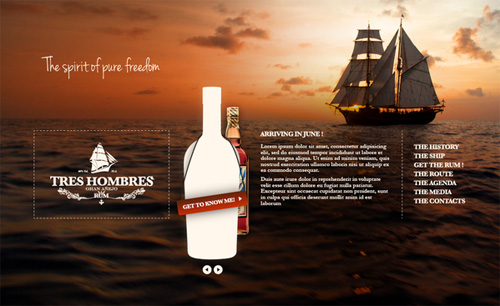 Homepage site web Tres Hombres